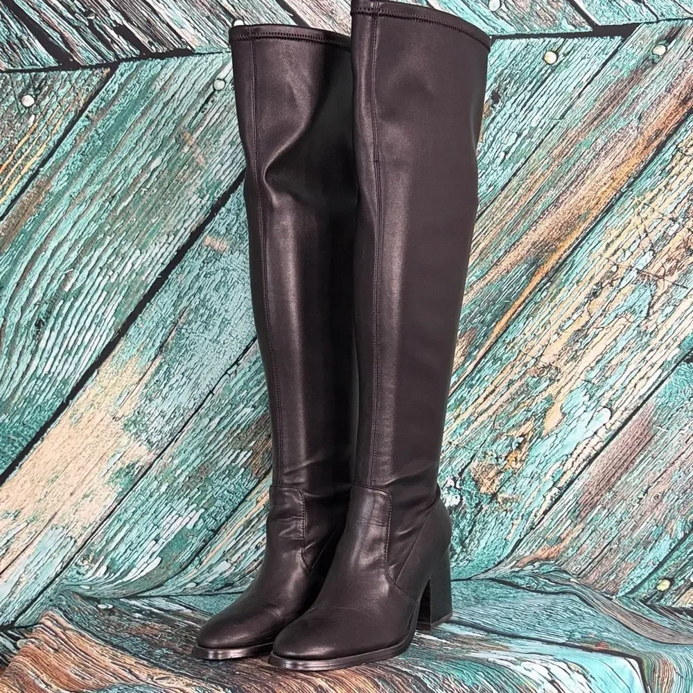 Steve Madden Black Over the Knee Boots